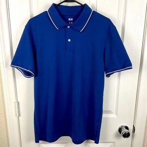 Pre-Owned Uniqlo Men’s Navy 100% Polyester Dry-Ex and Odor Control Polo, Size L